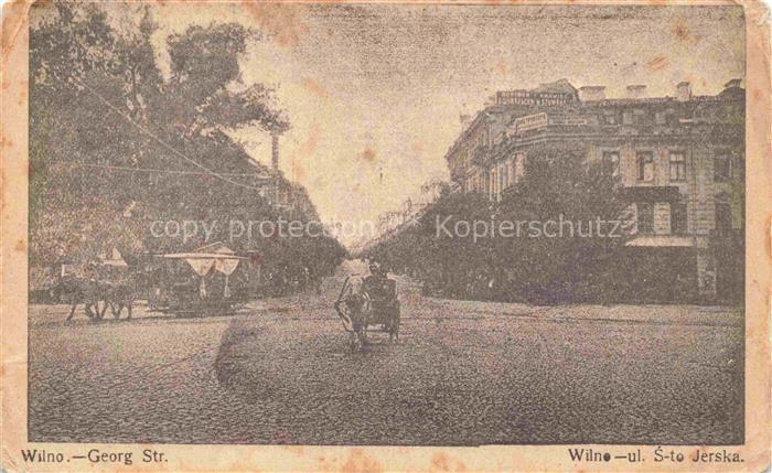 Wilno VILNIUS Wilna Lithuania Ul. S-to Jerska Strassenpartie
