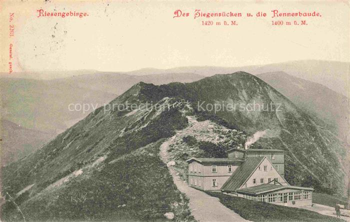 Spindleruv Mlyn Spindelmuehle Riesengebirge CZ Der Ziegenruecken und die Rennerb