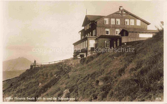 Karpacz Krummhuebel Riesengebirge PL Prinz Heinrich Baude und die Schneekoppe