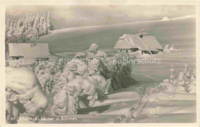 Karpacz Krummhuebel Riesengebirge PL Schierlichhaeuser Winterpanorama