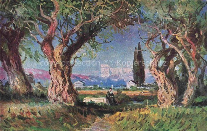 Gethsemane Gethsemani Israel Der Garten von Gethsemane Kuenstlerkarte