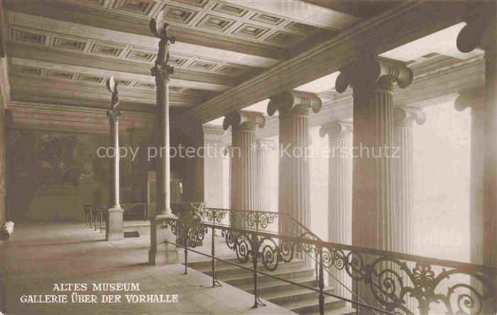 BERLIN  CITY Altes Museum Gallerie ueber der Vorhalle