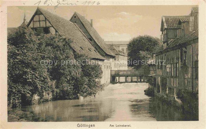 GoeTTINGEN  Niedersachsen Partie am Leinekanal Feldpost