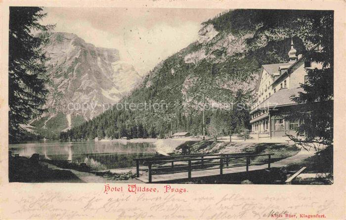 Prags Braies Bolzano IT Hotel Wildsee Steg Alpen