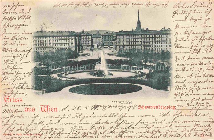 WIEN AT Schwarzenbergplatz Wasserspiele Fontaene