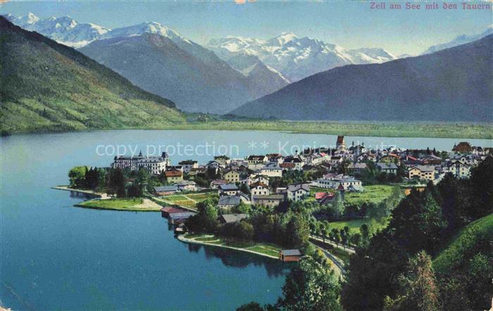 Zell See AT Panorama Blick gegen die Hohen Tauern