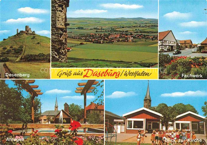 Daseburg Panorama Desenberg Fachwerk Anlagen Kirche
