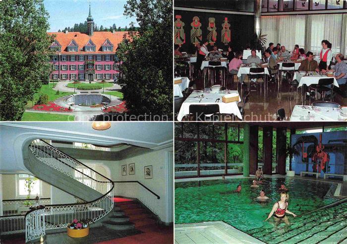 Bad Duerrheim Kurklinik Sonnenbuehl Parkanlagen Speisesaal Treppenaufgang Hallen