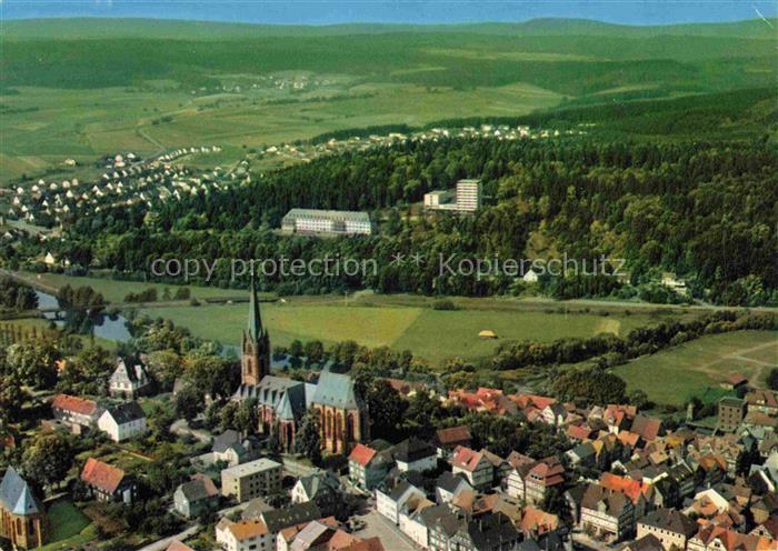 Frankenberg  Eder Stadtpanorama mit Kirche