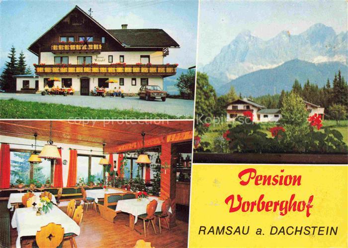 Ramsau Dachstein Steiermark AT Pension Vorberghof Gastraum Alpenblick