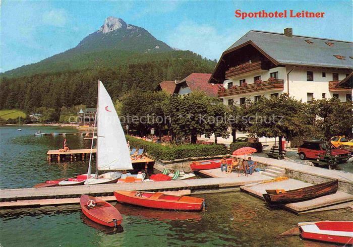 Fuschl See Salzkammergut AT Sporthotel Leitner Badesteg Anleger