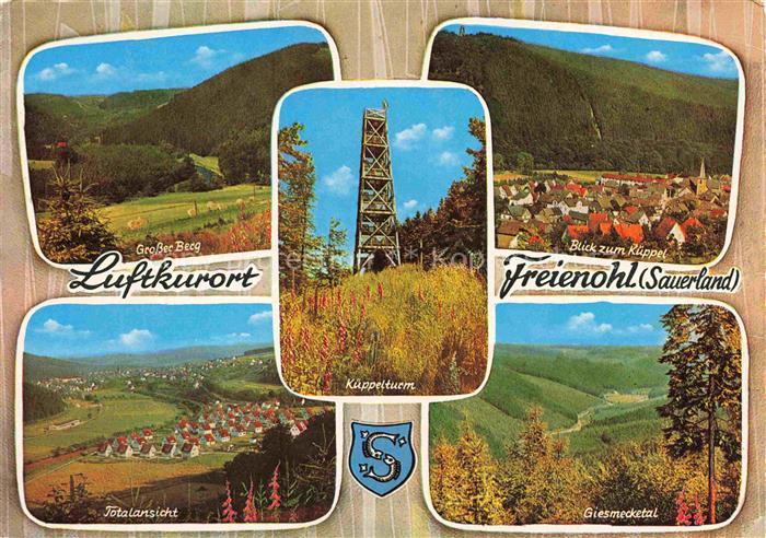 Freienohl Sauerland Landschaftspanorama Grosser Berg Giesmecketal Totalansicht B
