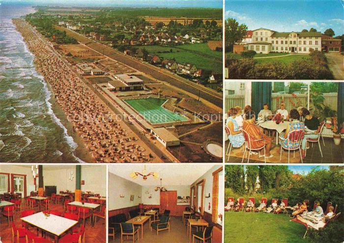 DAHME Ostseebad Holstein DRK-Muetterkurheim Speisesaal Garten Terrasse Luftaufn