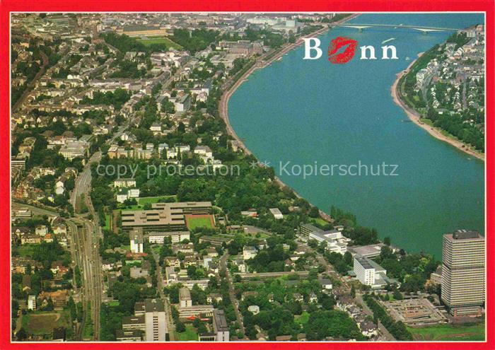BONN Rhein Panorama mit Regierungsviertel