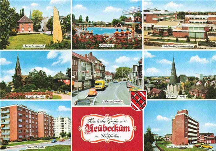Neubeckum Ehrenmal Freibad Gymnasium Kirche Hauptstrasse Im Suedfeld Wohnsiedlun