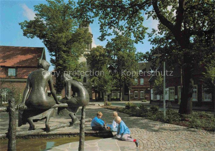 Rinkerode Dorfplatz Brunnen Skulpturen