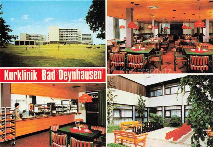 BAD OEYNHAUSEN Kurklinik Speisesaal Theke Gartenschach
