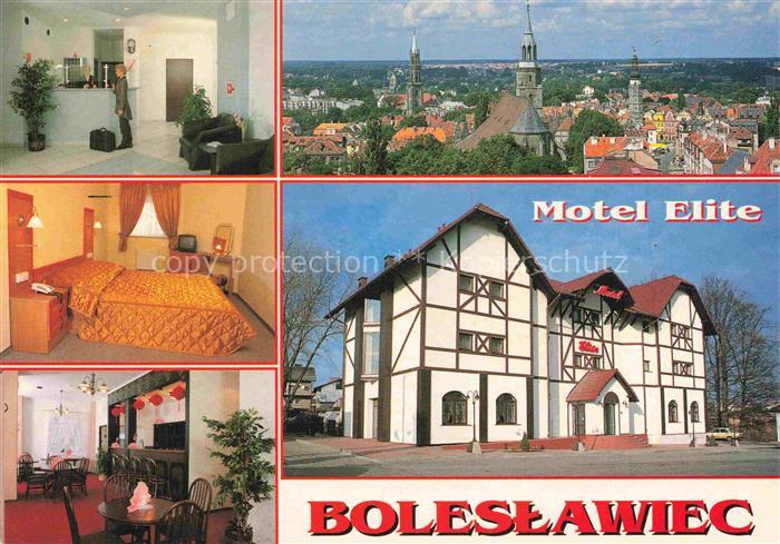 Boleslawiec Bunzlau Niederschlesien PL Panorama miasta Motel Elite Details