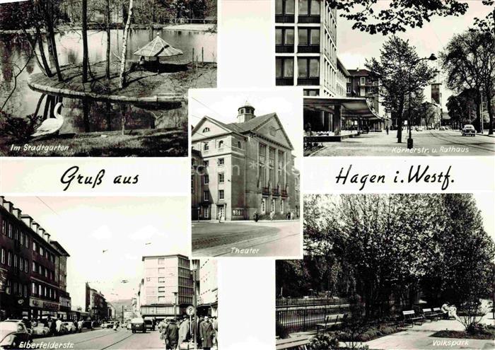 HAGEN Westfalen NRW Stadtgarten Elberfelderstrasse Volkspark Rathaus