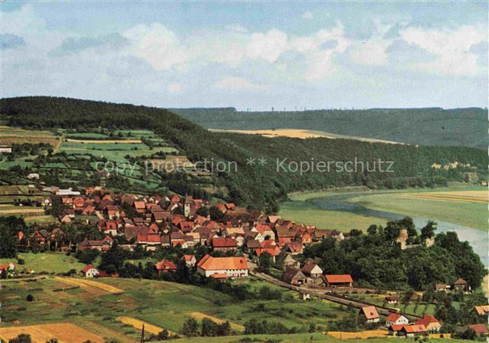 Polle Oberweser Fliegeraufnahme