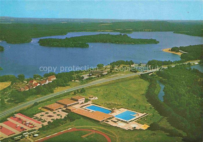 Haltern See Fliegeraufnahme Stausee Sportzentrum Freibad Suedufer
