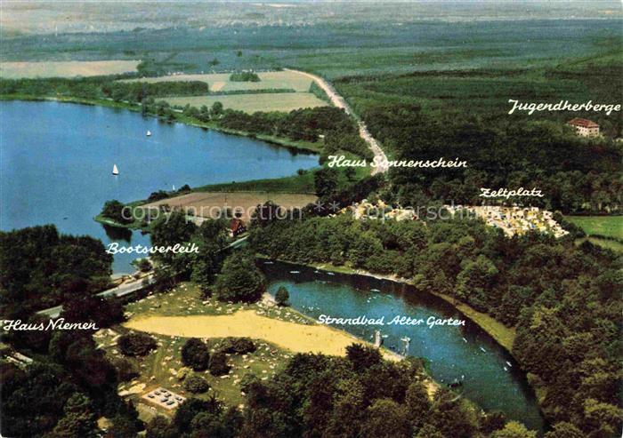 Haltern See Fliegeraufnahme Haus Niemen Bootsverleih Jugendherberge Strandbad Al