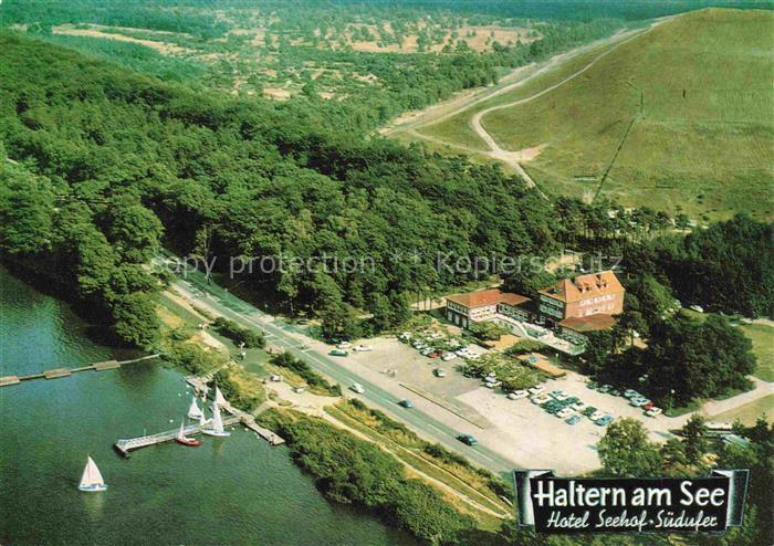Haltern See Fliegeraufnahme mit Hotel Seehof am Suedufer