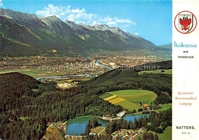 Natters Tirol AT Fliegeraufnahme mit Nattersee und Innsb