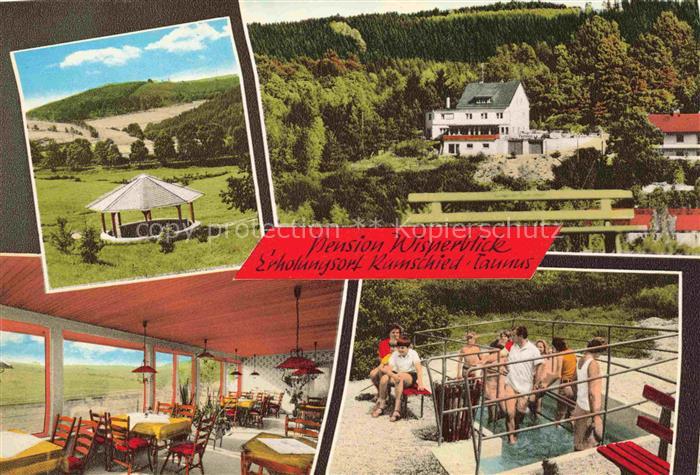 Ramschied Bad Schwalbach Hessen Pavillon Pension Wisperblick Gastraum Wassertret