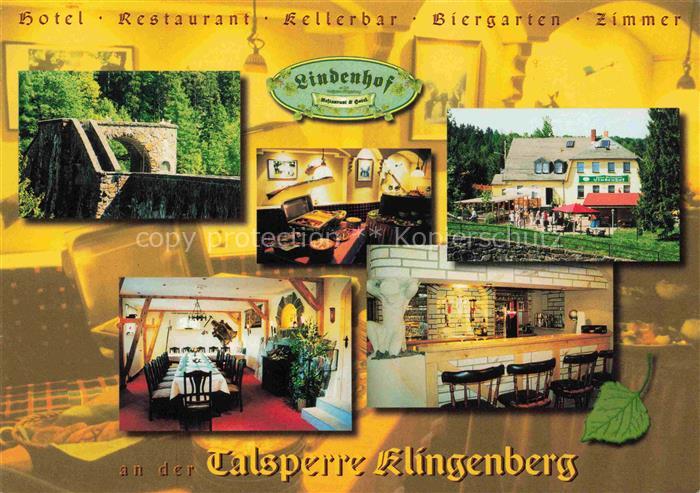 Klingenberg Pretzschendorf Sachsen Hotel Restaurant Lindenhof Kellerbar Biergart