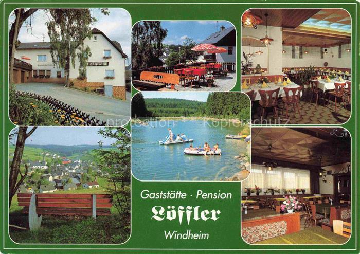 Windheim Oberfranken Gaststaette Loeffler Gastraeume Terrasse Panorama