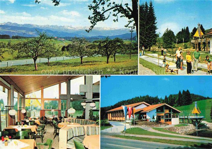 Scheidegg Allgaeu Bayern Kurhaus mit Restaurant und Minigolfanlage