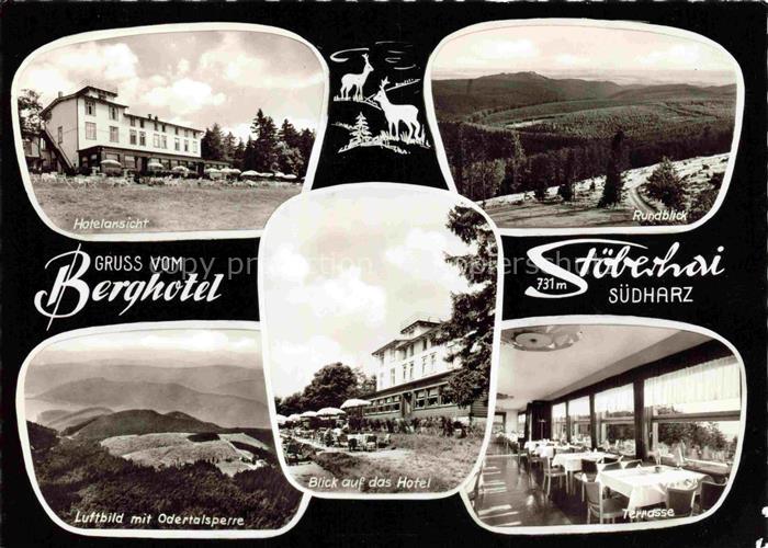 Stoeberhai Wieda Harz Berghotel Stoeberhai Hotel Rundblick Fliegeraufnahme mit O