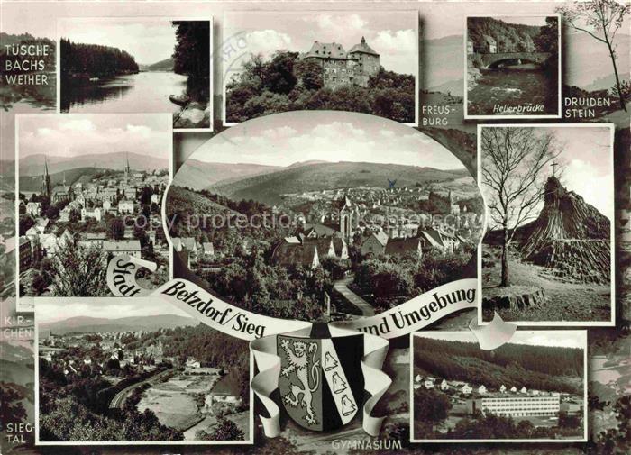 Betzdorf Sieg Panorama Freusburg Hellerbruecke Druidenstein Gymnasium