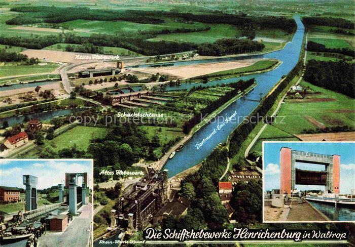 Waltrop Recklinghausen NRW Schachtschleuse Altes Hebewerk Rhein Herne Kanal Schi