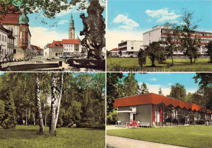 Bad Koenigshofen Bayern Heilbad Koenigshofen Kirche Brunnen Park Kurhaus