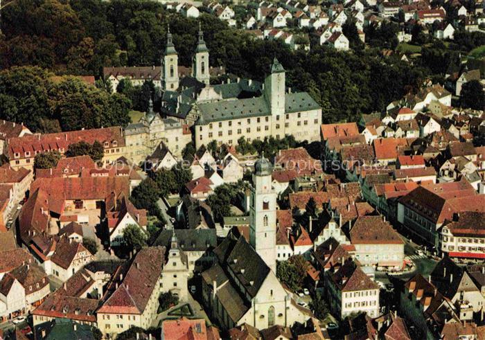 BAD MERGENTHEIM Fliegeraufnahme mit Kirchen