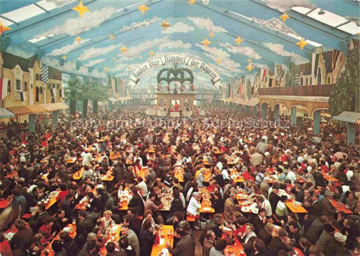 Muenchen Bayern Oktoberfest Festzelt der Hacker Pschorr Brauerei auf der Wies'n