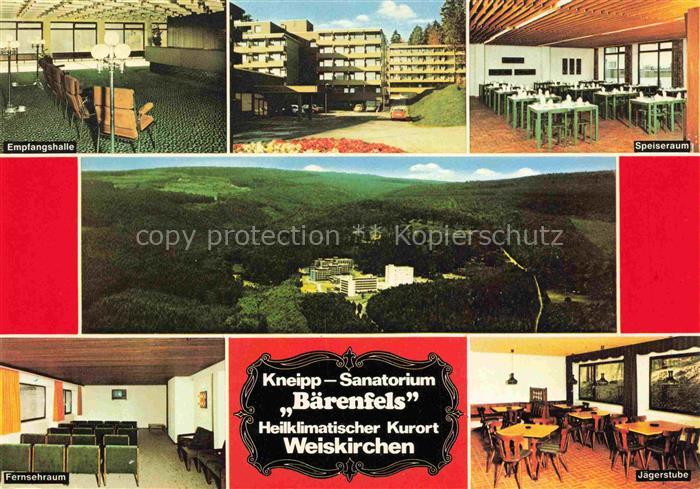 Weiskirchen Schwarzwald Kneipp Sanatorium Baerenfels Empfangshalle Speisesaal Fe