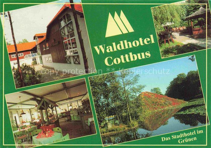 COTTBUS Brandenburg Waldhotel Cottbus Gastraum Weiher Park