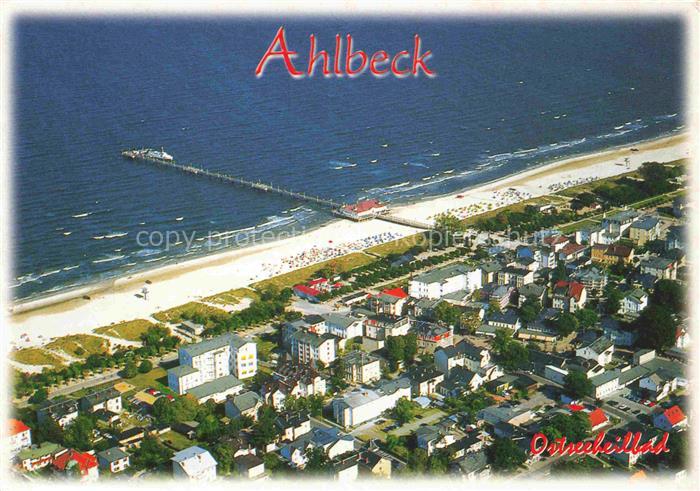 AHLBECK HERINGSDORF Insel Usedom Ostseebad Fliegeraufnahme