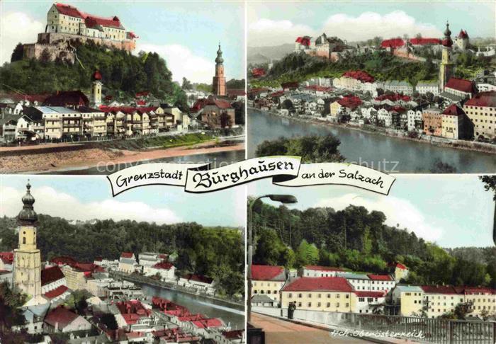 Burghausen  Salzach Oberbayern Schloss Ortsansichten