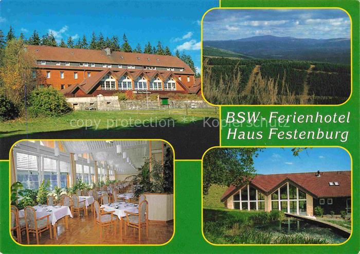 Clausthal-Zellerfeld Goslar BSW Ferienhotel Haus Festenburg Speisesaal Panorama