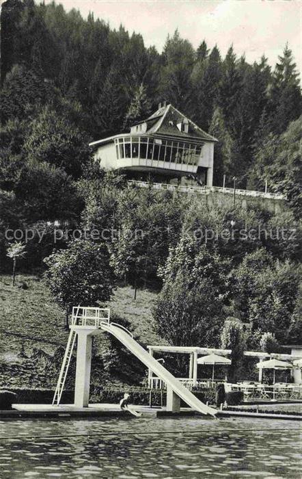 BAD DRIBURG Freibad mit Blick auf Falkenhoehe