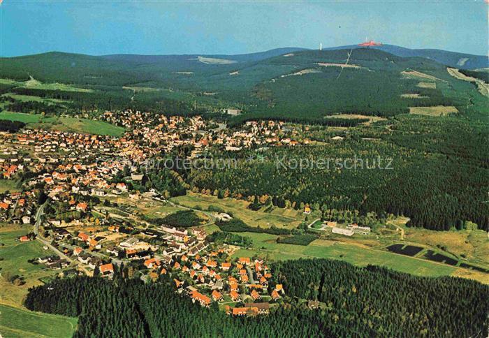 Braunlage Harz Panorama mit Wurmberg und Brocken im Hintergrund