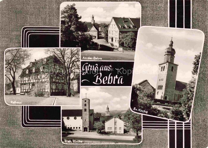 Bebra Hessen Rathaus Partie an der Bebra Kirchen