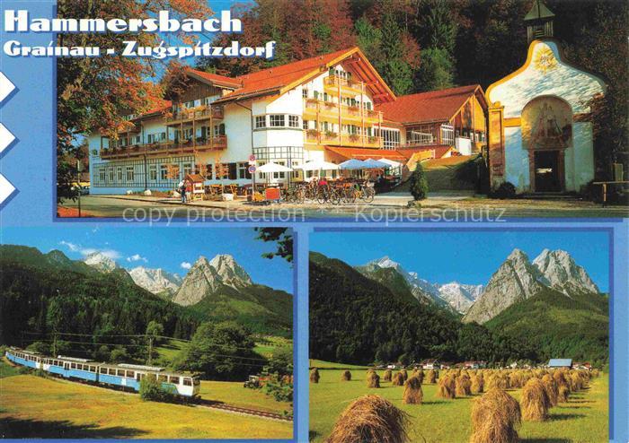 Hammersbach Grainau Garmisch Bayern Haus Hammersbach mit Kapelle Bayerische Zugs
