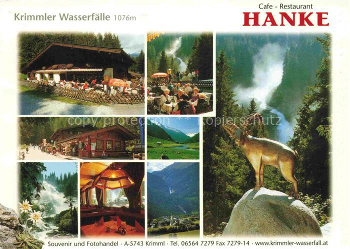 Krimml 1076m Pinzgau AT Café Restaurant Hanke Krimmler Wasserfaelle Landschaft A