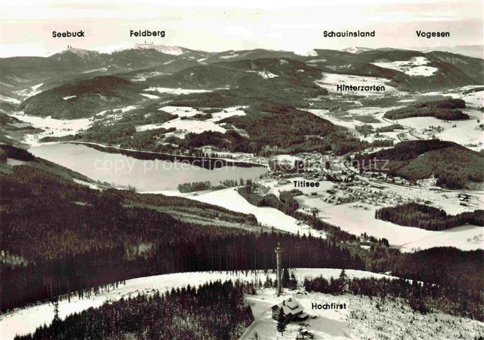 TITISEE Schwarzwald BW Panorama Feldberggebiet Schwarzwald Hochfirst Seebuck Sch