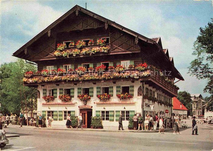 OBERAMMERGAU Bayern Partie im Ortszentrum Hotel